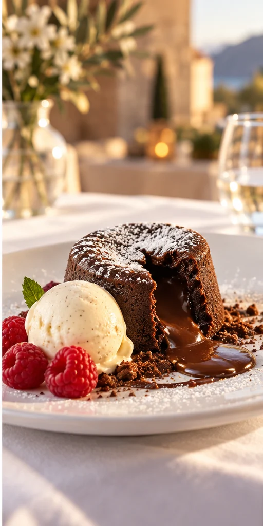 Warm Valrhona Fondant